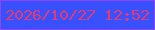 文字の大きさ：2、枠の色：8e44f1、背景の色：3950fe、文字の色：e33a72 無料ブログパーツのブログ時計