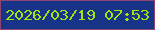 文字の大きさ：3、枠の色：8e4571、背景の色：183489、文字の色：a4e210 無料ブログパーツのブログ時計