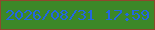 文字の大きさ：5、枠の色：8e482d、背景の色：3c8828、文字の色：2266e2 無料ブログパーツのブログ時計