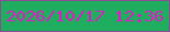 文字の大きさ：4、枠の色：8e4a95、背景の色：1fae60、文字の色：e716c6 無料ブログパーツのブログ時計