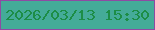 文字の大きさ：2、枠の色：8e4aa3、背景の色：44ab98、文字の色：1c8d46 無料ブログパーツのブログ時計