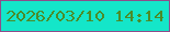文字の大きさ：4、枠の色：8e4c8a、背景の色：14e6c9、文字の色：4b8c29 無料ブログパーツのブログ時計