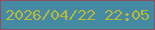 文字の大きさ：4、枠の色：8e4f62、背景の色：448aa2、文字の色：bab73c 無料ブログパーツのブログ時計