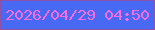 文字の大きさ：5、枠の色：8e51a9、背景の色：4769f3、文字の色：fb6be6 無料ブログパーツのブログ時計