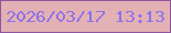 文字の大きさ：2、枠の色：8e569e、背景の色：e3b1b3、文字の色：8e71eb 無料ブログパーツのブログ時計