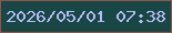 文字の大きさ：1、枠の色：8e574a、背景の色：194745、文字の色：b4bdf6 無料ブログパーツのブログ時計