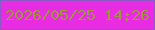 文字の大きさ：3、枠の色：8e57c3、背景の色：e92be1、文字の色：a09342 無料ブログパーツのブログ時計