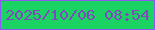 文字の大きさ：5、枠の色：8e5af4、背景の色：1bd362、文字の色：8048bc 無料ブログパーツのブログ時計
