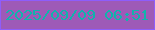 文字の大きさ：3、枠の色：8e5dfb、背景の色：9e5ab7、文字の色：10b4ac 無料ブログパーツのブログ時計