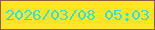 文字の大きさ：1、枠の色：8e5f40、背景の色：fee526、文字の色：30e0e0 無料ブログパーツのブログ時計