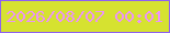 文字の大きさ：3、枠の色：8e61f1、背景の色：d6e230、文字の色：ec95f4 無料ブログパーツのブログ時計