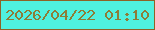 文字の大きさ：2、枠の色：8e6227、背景の色：4ff1e0、文字の色：8d7c37 無料ブログパーツのブログ時計