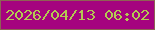 文字の大きさ：4、枠の色：8e6254、背景の色：a5037f、文字の色：b3c952 無料ブログパーツのブログ時計