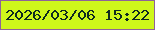 文字の大きさ：5、枠の色：8e6399、背景の色：cef71b、文字の色：0e2a20 無料ブログパーツのブログ時計