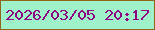 文字の大きさ：5、枠の色：8e671c、背景の色：9ff1ca、文字の色：8e0582 無料ブログパーツのブログ時計