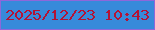 文字の大きさ：2、枠の色：8e67da、背景の色：378ada、文字の色：b31335 無料ブログパーツのブログ時計