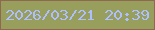 文字の大きさ：5、枠の色：8e6851、背景の色：989e5c、文字の色：adbffe 無料ブログパーツのブログ時計