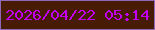 文字の大きさ：3、枠の色：8e68b9、背景の色：481b04、文字の色：c201f1 無料ブログパーツのブログ時計