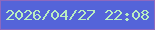文字の大きさ：1、枠の色：8e68be、背景の色：5464d9、文字の色：b9edc1 無料ブログパーツのブログ時計