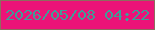 文字の大きさ：3、枠の色：8e6c5e、背景の色：ec1378、文字の色：3f9d98 無料ブログパーツのブログ時計
