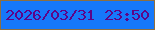 文字の大きさ：5、枠の色：8e6f40、背景の色：1678fa、文字の色：5d0488 無料ブログパーツのブログ時計