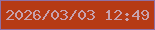 文字の大きさ：3、枠の色：8e70a4、背景の色：b63a15、文字の色：c7a1ad 無料ブログパーツのブログ時計