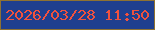 文字の大きさ：2、枠の色：8e7232、背景の色：1f3f8f、文字の色：f1523e 無料ブログパーツのブログ時計