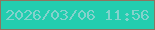文字の大きさ：2、枠の色：8e745f、背景の色：23cdaf、文字の色：83d2cc 無料ブログパーツのブログ時計