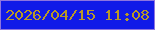 文字の大きさ：3、枠の色：8e75df、背景の色：111ae8、文字の色：b99926 無料ブログパーツのブログ時計