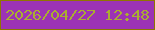 文字の大きさ：1、枠の色：8e7600、背景の色：9c33b5、文字の色：aaae30 無料ブログパーツのブログ時計