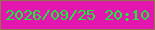 文字の大きさ：4、枠の色：8e7849、背景の色：e316af、文字の色：16f034 無料ブログパーツのブログ時計