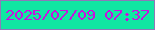 文字の大きさ：5、枠の色：8e79b9、背景の色：11e7a2、文字の色：c810df 無料ブログパーツのブログ時計