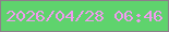 文字の大きさ：1、枠の色：8e7d8b、背景の色：5fd36d、文字の色：f09bee 無料ブログパーツのブログ時計