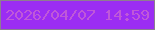 文字の大きさ：4、枠の色：8e7d90、背景の色：9b2df3、文字の色：bf58d9 無料ブログパーツのブログ時計