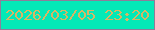 文字の大きさ：4、枠の色：8e7d9a、背景の色：04e9b7、文字の色：d9b664 無料ブログパーツのブログ時計
