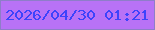 文字の大きさ：3、枠の色：8e7dc9、背景の色：b872f6、文字の色：3d43fb 無料ブログパーツのブログ時計