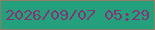 文字の大きさ：3、枠の色：8e7e66、背景の色：25a07c、文字の色：823572 無料ブログパーツのブログ時計