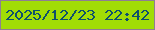 文字の大きさ：4、枠の色：8e7f92、背景の色：a1dd05、文字の色：0e506c 無料ブログパーツのブログ時計