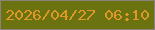 文字の大きさ：2、枠の色：8e807d、背景の色：6b7311、文字の色：de9825 無料ブログパーツのブログ時計