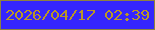 文字の大きさ：3、枠の色：8e813f、背景の色：3525fd、文字の色：ba9625 無料ブログパーツのブログ時計