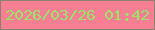 文字の大きさ：3、枠の色：8e8170、背景の色：f67f94、文字の色：9ce467 無料ブログパーツのブログ時計