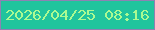 文字の大きさ：3、枠の色：8e81b3、背景の色：20c49d、文字の色：abfa92 無料ブログパーツのブログ時計