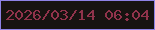 文字の大きさ：1、枠の色：8e82e6、背景の色：171311、文字の色：90334b 無料ブログパーツのブログ時計