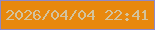 文字の大きさ：2、枠の色：8e88c9、背景の色：e8880e、文字の色：d4c39c 無料ブログパーツのブログ時計
