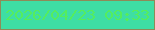 文字の大きさ：1、枠の色：8e8b58、背景の色：3edea4、文字の色：55ed5d 無料ブログパーツのブログ時計