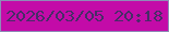 文字の大きさ：1、枠の色：8e8bb7、背景の色：c30ba8、文字の色：472d67 無料ブログパーツのブログ時計