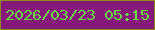文字の大きさ：2、枠の色：8e8c19、背景の色：841979、文字の色：6dd948 無料ブログパーツのブログ時計