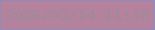 文字の大きさ：4、枠の色：8e8cbc、背景の色：b5829e、文字の色：9c8c99 無料ブログパーツのブログ時計