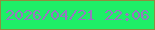 文字の大きさ：3、枠の色：8e8e3e、背景の色：1eef67、文字の色：9876c1 無料ブログパーツのブログ時計