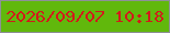 文字の大きさ：4、枠の色：8e9098、背景の色：61b80c、文字の色：d21a1b 無料ブログパーツのブログ時計